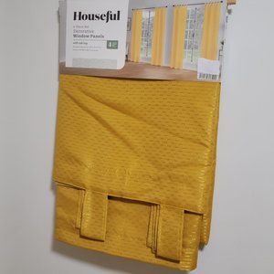 Houseful 4-Piece Yellow Window Panel, NWT